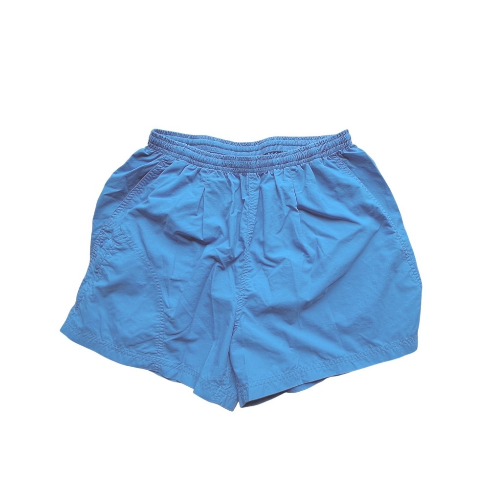 Vintage Early Winters Mens Nylon Hiking Shorts Light Blue Elastic Waist Medium